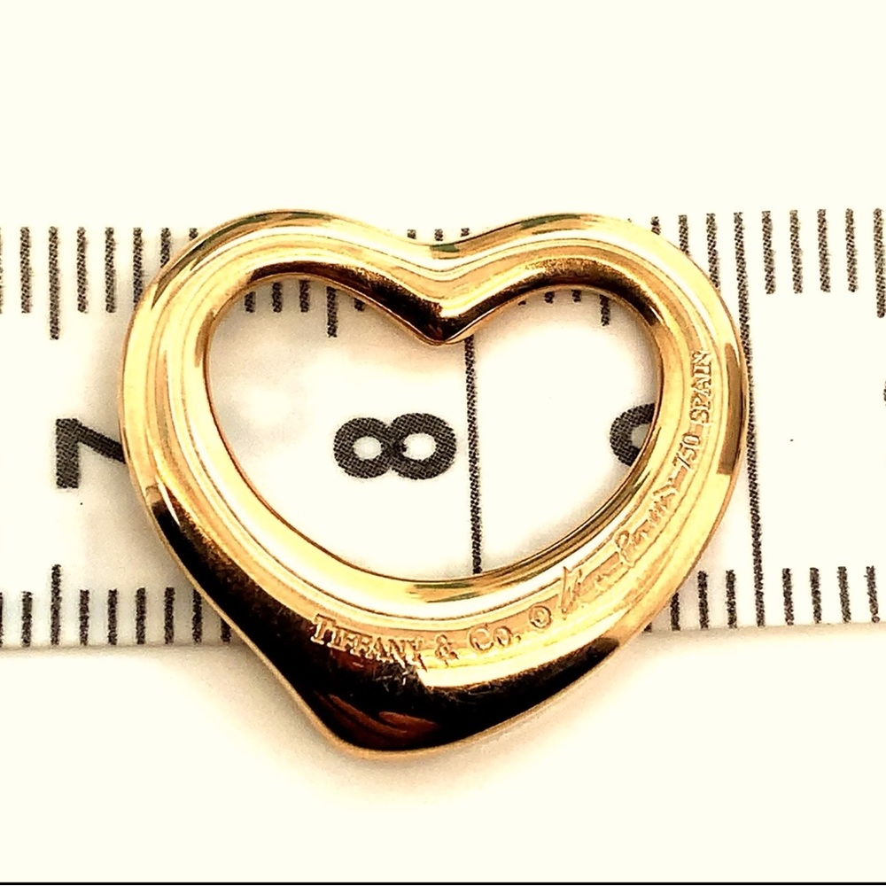 Tiffany & Co. 18RG 22MM open heart pendant
